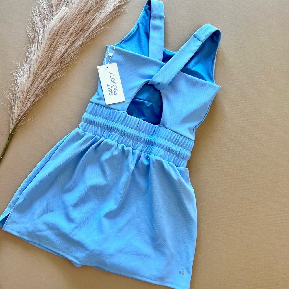 Salt Project Ribbed Blue Do Anything Active Dress - Picture 9 of 16
